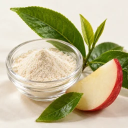 Photo-style visual of botanical ingredients and powder